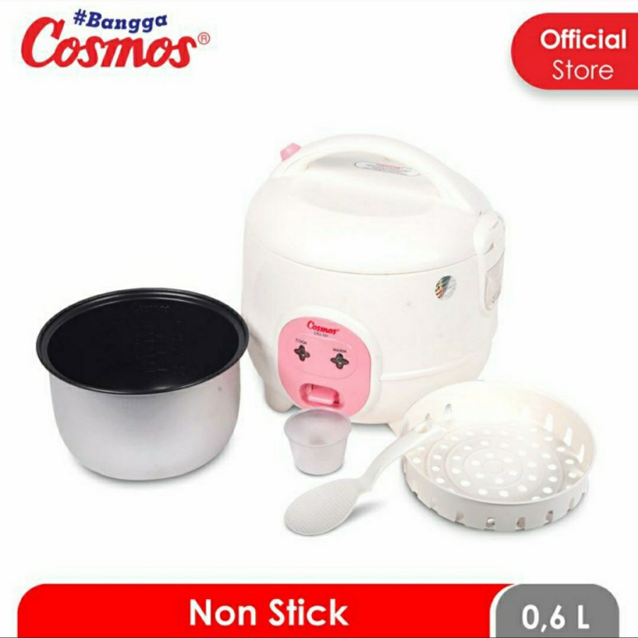 COSMOS Magic Com 0,6 Liter / Rice Cooker Mini Non Stick CRJ 101 N - Garansi Resmi 1 Tahun