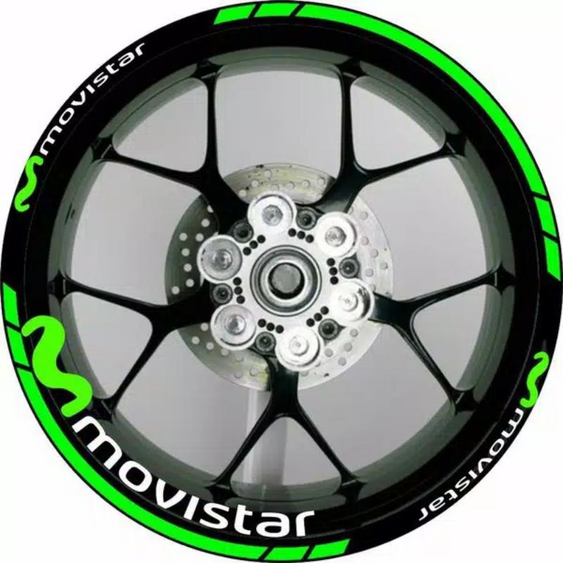 STIKER VELG YAMAHA MOVISTAR UNIVERSAL VIXION BYSON R15 R25 XABRE