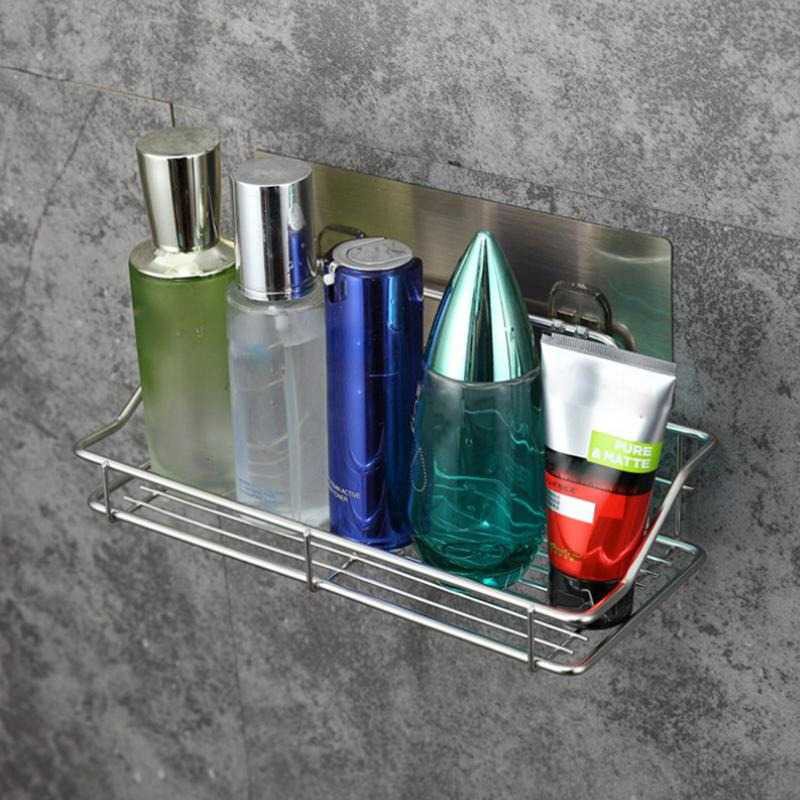 Rak Gantung Kamar Mandi Bathroom Organizer Rack Stainless Steel Perlengkapan Mandi Sabun Shampo Desain Elegan Berkualitas