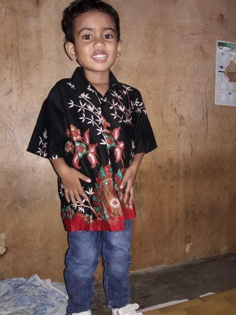 Batik Couple Keluarga Sania Ruffle Ori Ndoro Jowi Dnt Motif Kipas