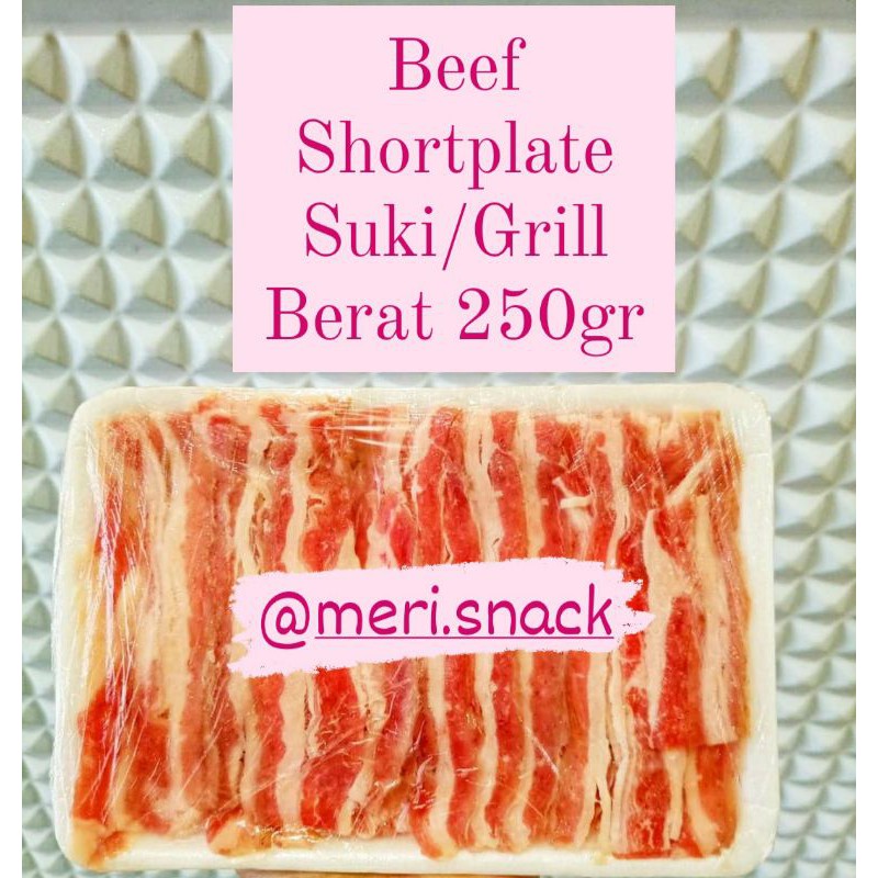 

Beef Shortplate 250gr / Daging Sapi / Daging Grill / Sliced / Slice