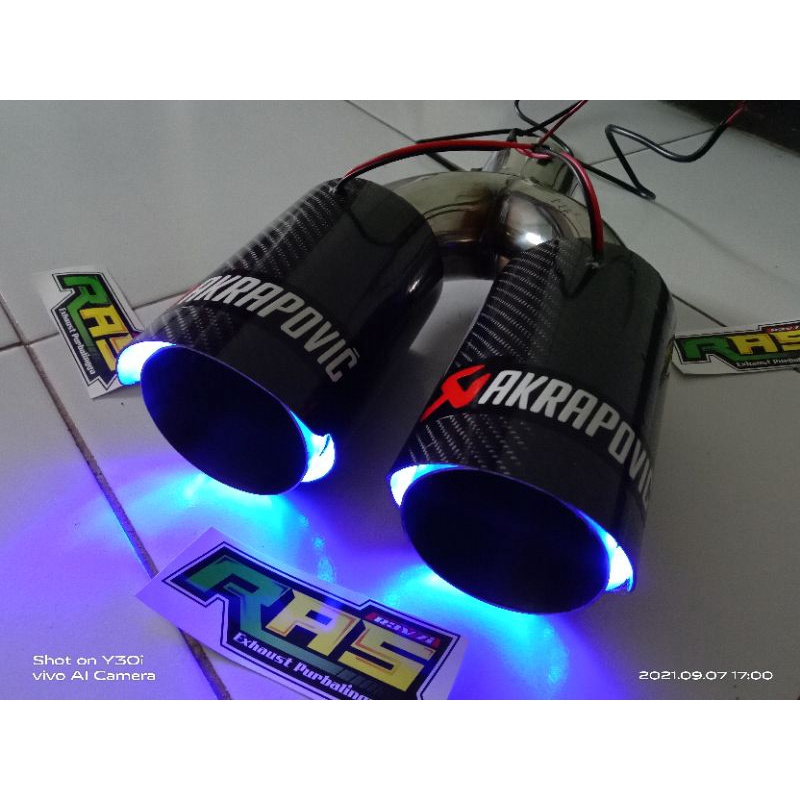 KNALPOT MOBIL LED CABANG DUA