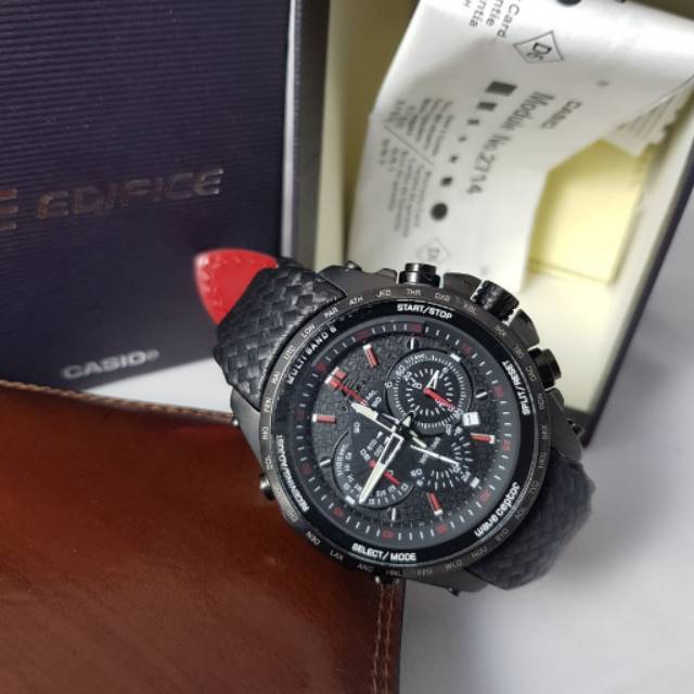 Jam Tangan Pria Casio Edifice EQW-M710 Leather Ori BM + box n manual book