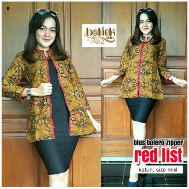 BLUS BATIK MURAH BLUS BOLERO ZIPPER BLUS BATIK MODERN BLUS MURAH BLUS BOLERO KEBAYA MODERN BATIK