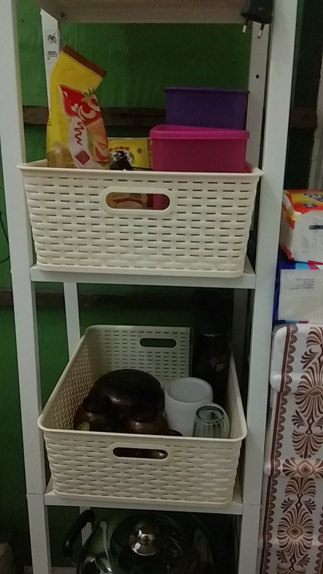 Batamgrosir.id | Keranjang Dorota Serbaguna / Kotak Tempat Penyimpanan Green Leaf 3304