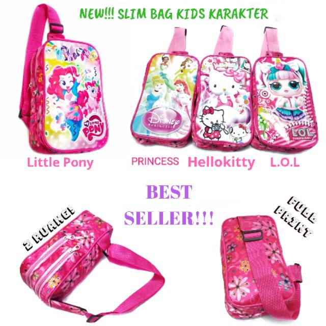 Tas Ransel Selempang Sling Anak LOL Surprise Pony Hello 