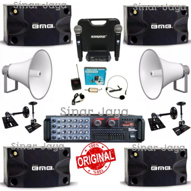 Paket Sound system BMB 8 inch 4unit Speaker TOA - paket Masjid mushola