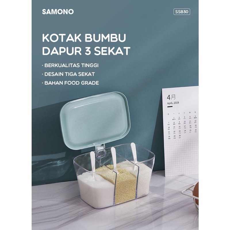 Samono Tempat Wadah Bumbu Dapur Garam Gula Merica AESTHETICS SSB30