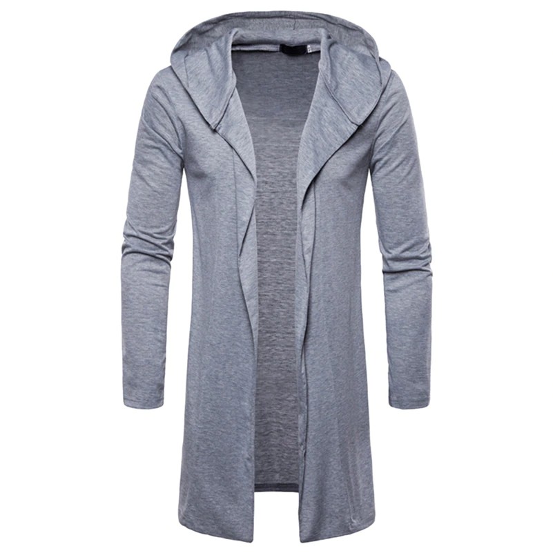 men's hooded knit cardigan