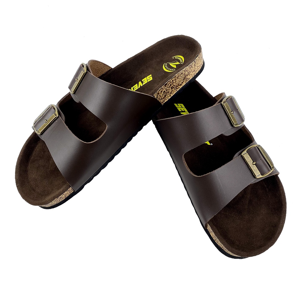 Sandal Pria Casual Sendal  Slide Slop Selop Puyuh Original Sevenpoint Kekinian Birken Ban Dua