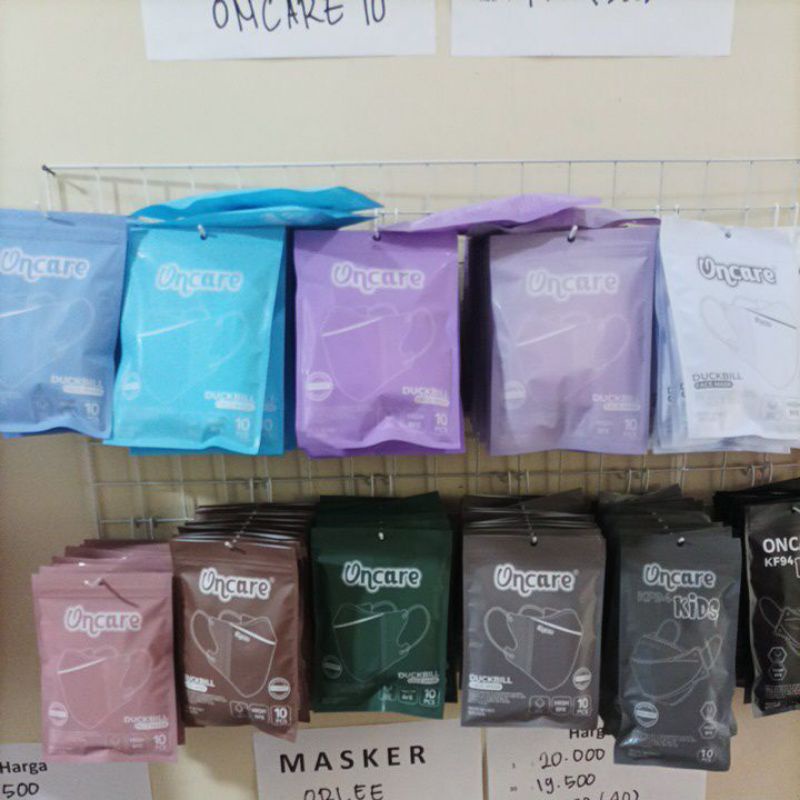 masker duckbill oncare warna isi 10