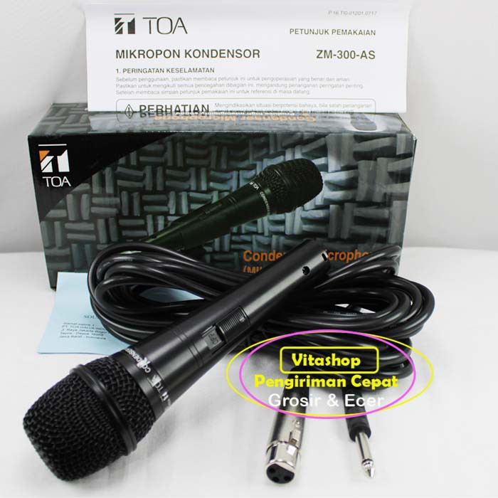 Toa ZM-300-AS Condenser Microphone Mic / Mik Kabel Mikropon Bergaransi