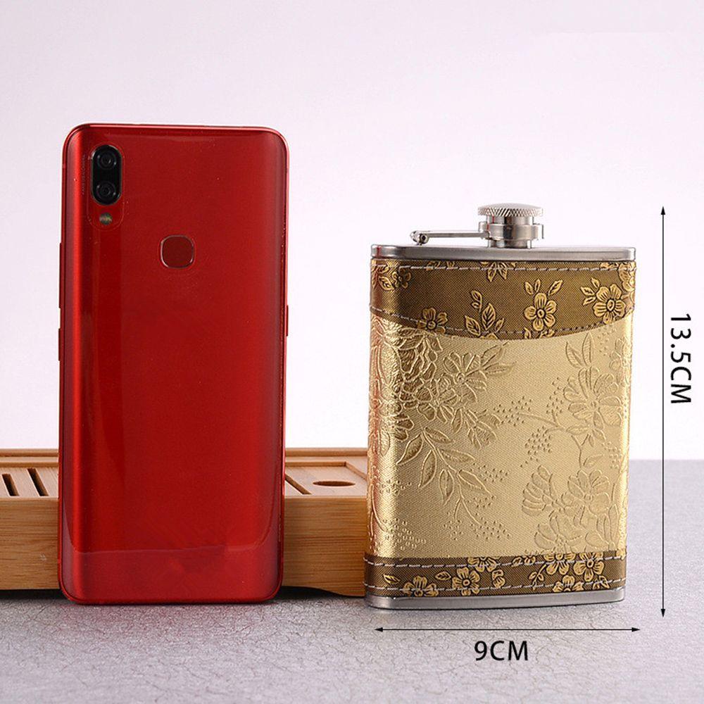 Rebuy Hip Flask Travel Mini Portable Rusia Stainless Steel Alkohol Botol Perlengkapan Minum