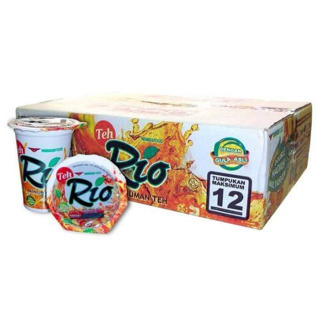 

Rio Teh Gula Batu / Teh Dalam Kemasan Gelas 190 ml isi 24