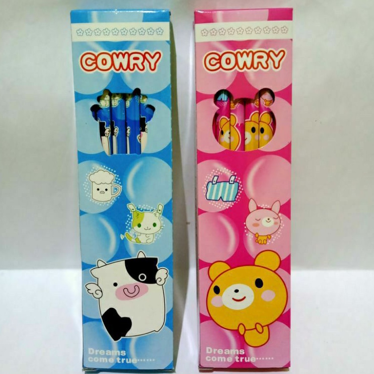 

ECER ( 1 PCS ) Pensil 2B Karakter Anak Animasi Lucu Cowry
