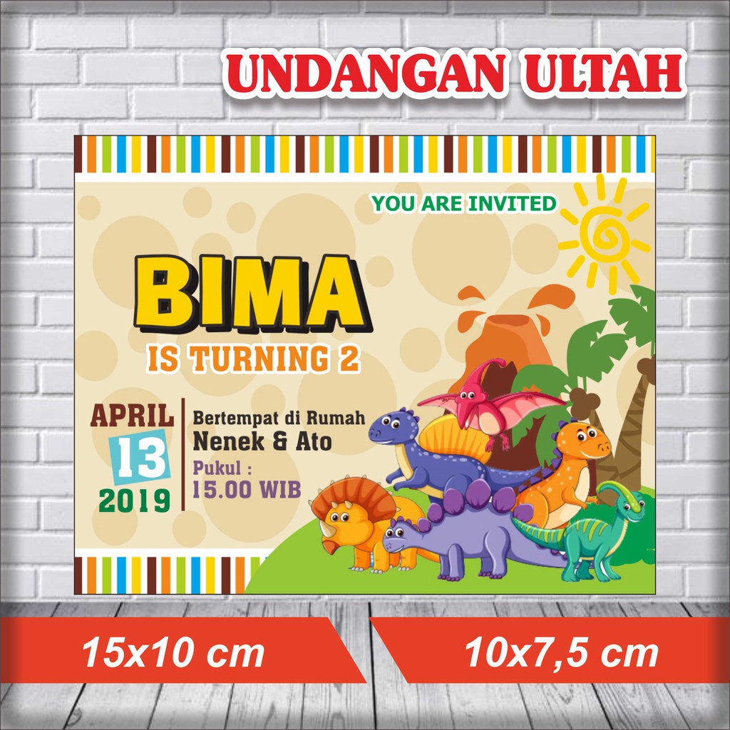 Undangan Unik / Undangan Cantik / Undangan Ultah / Undangan Ulang Tahun Tema Zoo