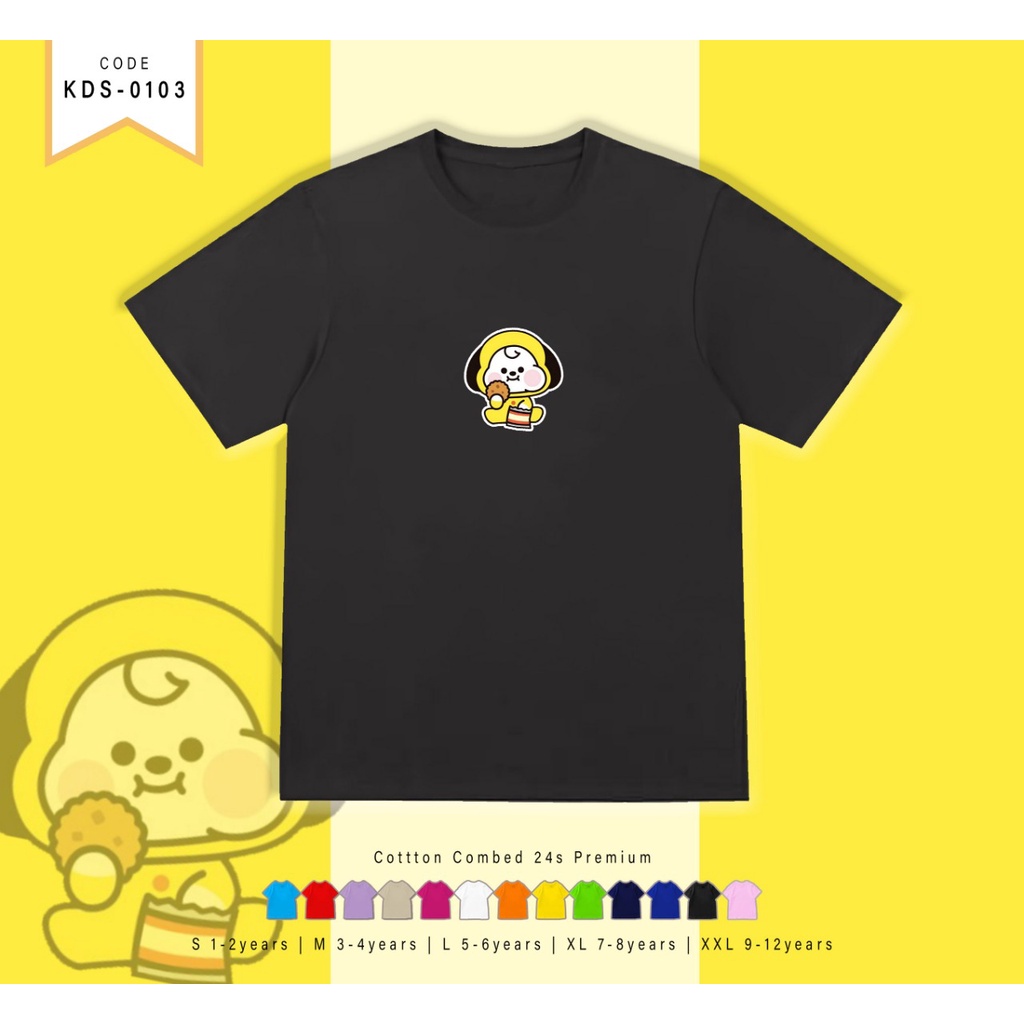 KAOS TINY TEEN BERGAMBAR KARAKTER / BT211 EATS MIDDLE SMALL / CUSTOM T-SHIRT TERMURAH