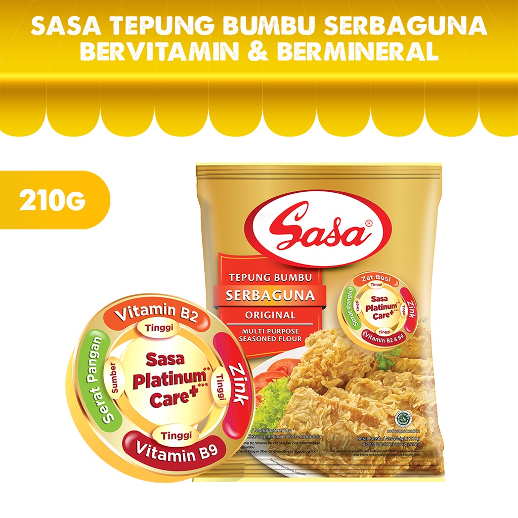 

Sasa Tepung Bumbu Serbaguna Bervitamin & Bermineral 210gr