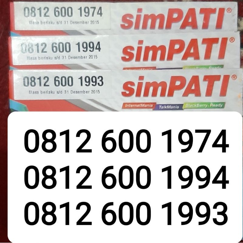 SIMPATI 11 DIGIT TAHUN LAHIR 0812 600 1974,0812 600 1994,0812 600 1993