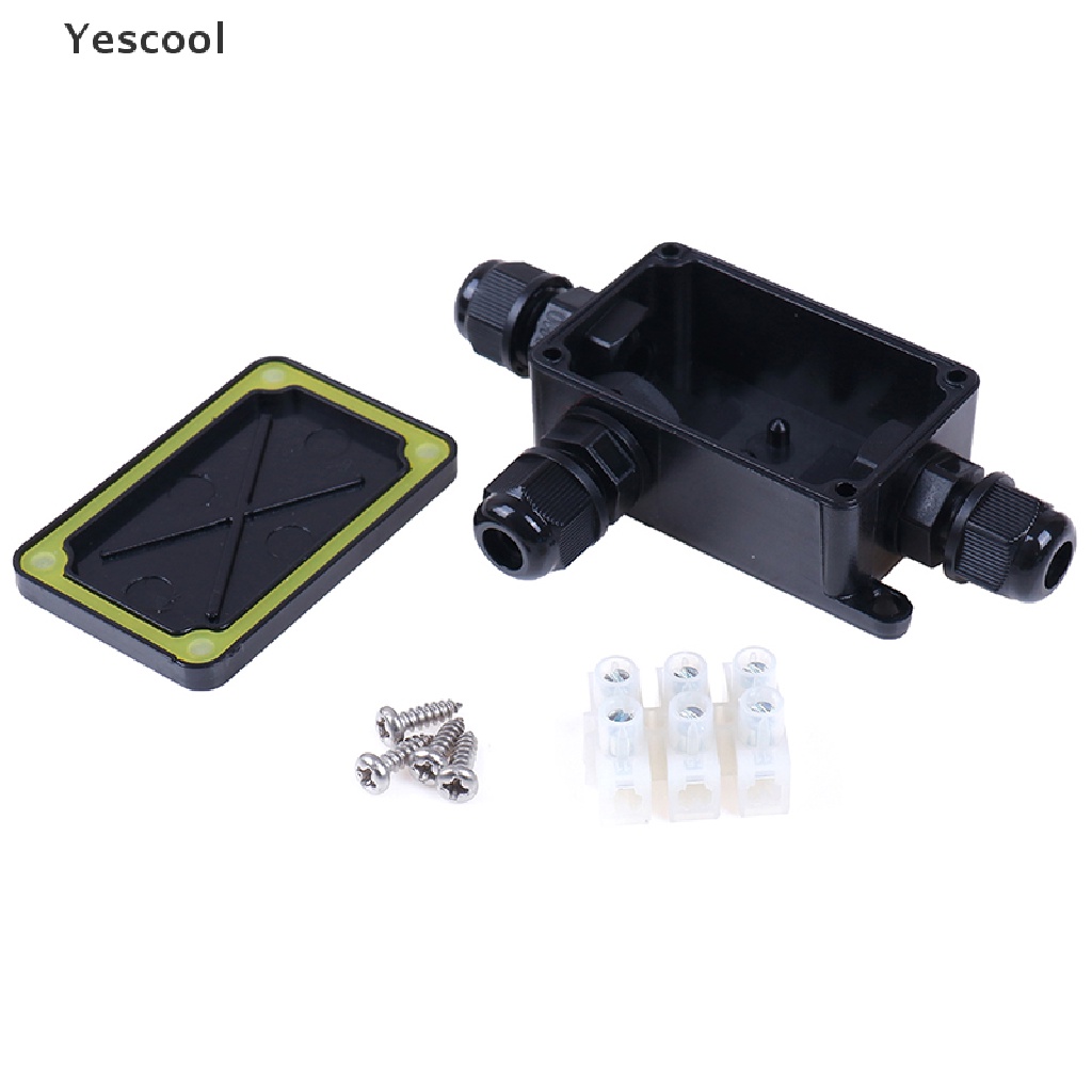 Yescool 3Way IP66 outdoor waterproof cable connector junction box with terminal 450v .