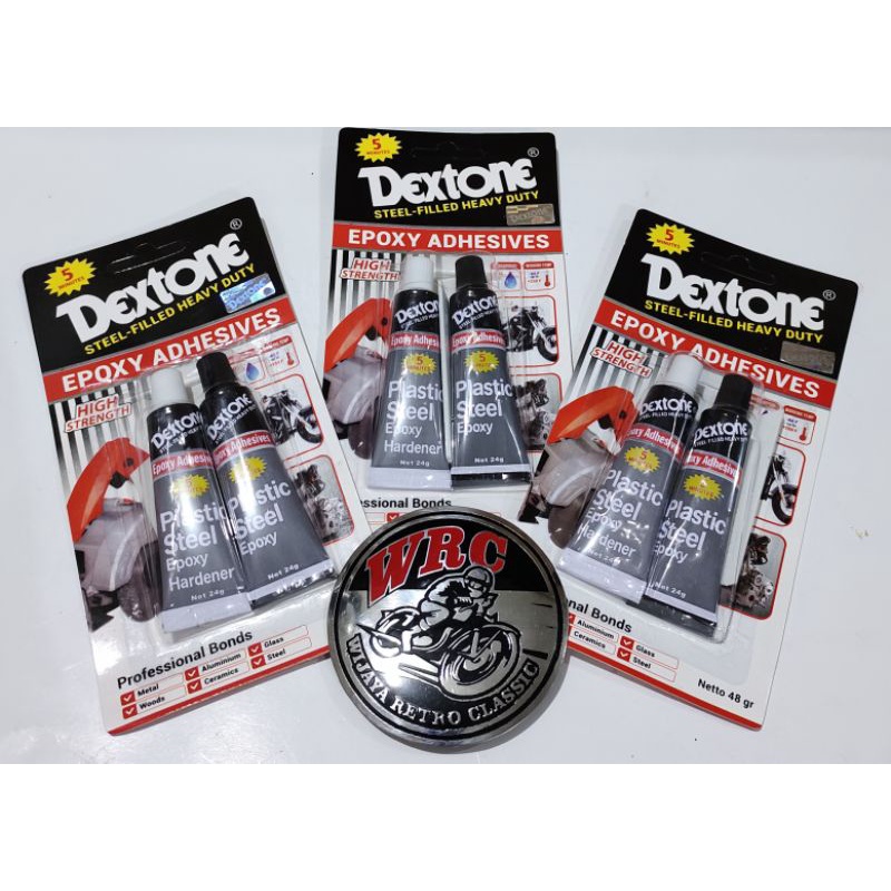 

Lem Plastic Steel Dextone 5 Menit - Lem Besi - Epoxy Adhesives - Serbaguna 48 gram