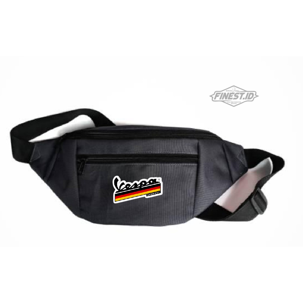 Tas Selempang Waistbag Vespa Custom Kualitas Distro Termurah