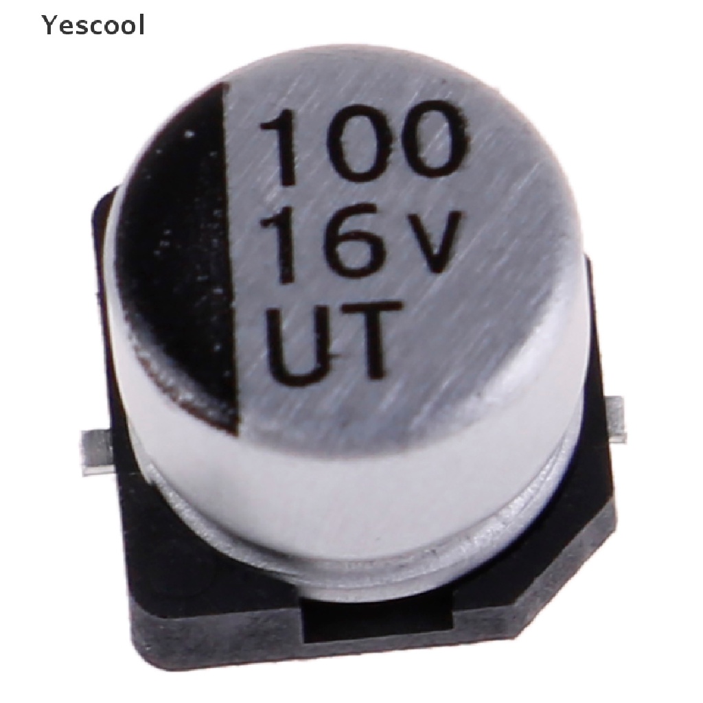 Yescool 20 pcs SMD electrolytic capacitors with specifications of 6*5 mm 16V 100uF .