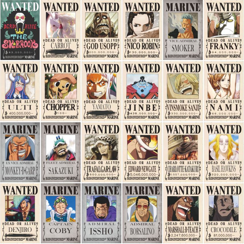 POSTER KAYU ONE PIECE HIASAN DINDING BOUNTY ACE SABO LUFFY