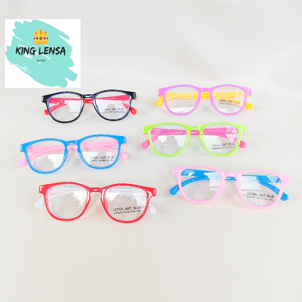 Kacamata Anti radiasi Anak-Anak umur 2 tahun sampai 10 tahun Asli BLUE RAY PROTECTION ANTI PATAH/kac