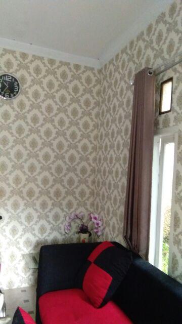 Wallpaper Dinding Klasik Gold Silver Ornamen Eropa Style Mewah