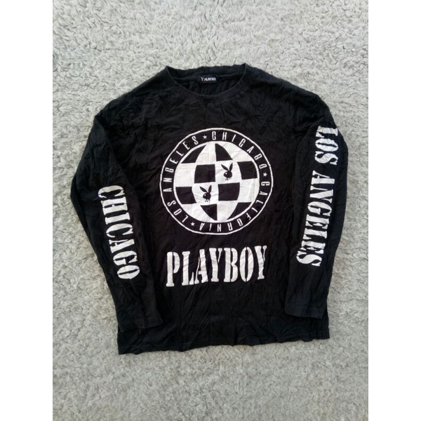 Kaos Long Sleeve Playboy Second Original
