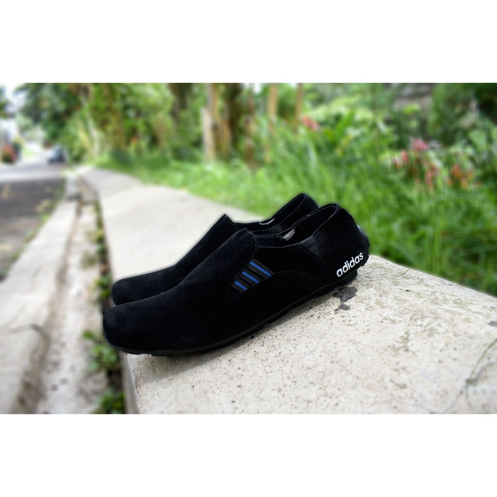 Promoo !!!! Sepatu slip on pria adidas casual slop formal kerja kantor kulit asli santai kuliah 4.5