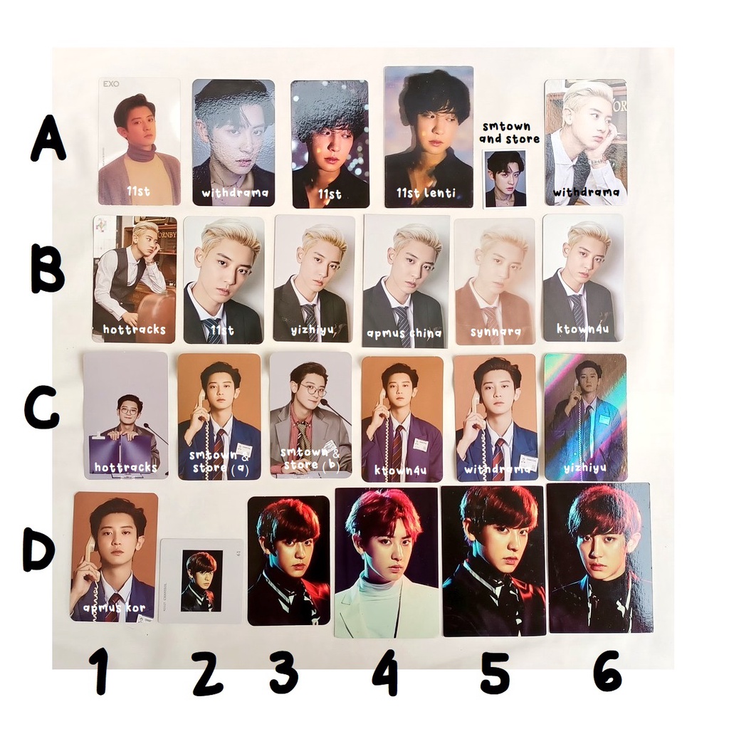 [WAJIB BACA DESKRIPSI] Photocard / PC Chanyeol Non-Album (3) Seasons Greeting Benefit POB 2018 2019 