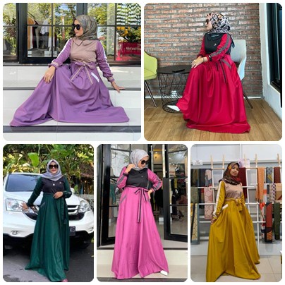 baju gamis wanita dress muslim terbaru Gamis Best Seller Fashionable Zana Dress by Journey Original 