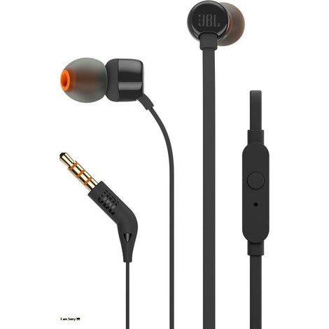 JBL T110 Black In Ear Headphones 100% Original