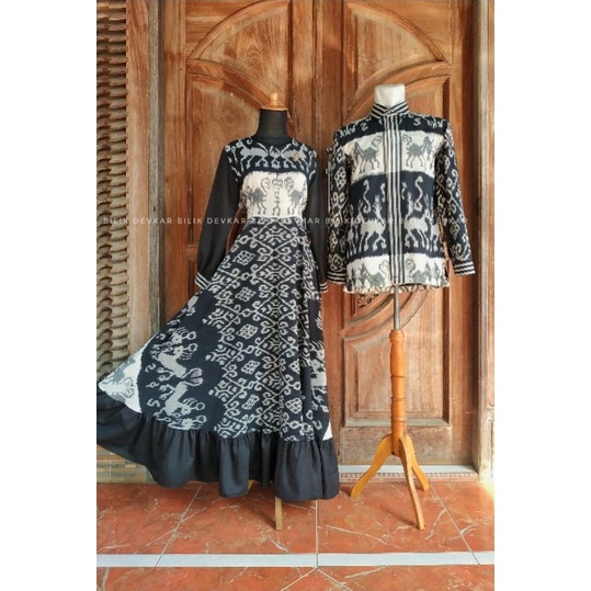 baju couple - couple keluarga - seragam keluarga - couple tenun - kemeja tenun - gamis - gamis tenun