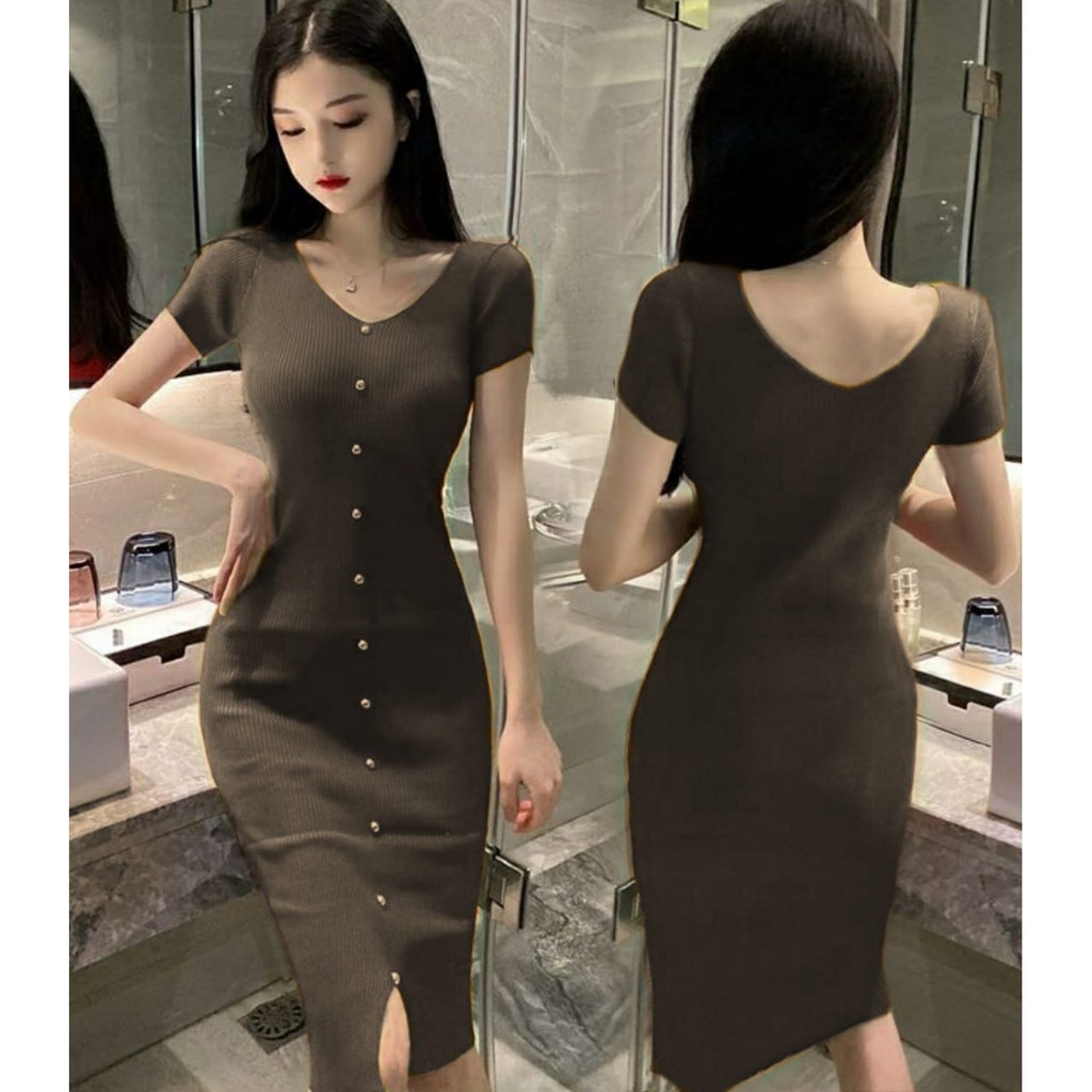 WSE390 - Dress Rajut Emmy / Dress Wanita / Dress Wanita Korea / Baju Rajut / Dress Rajut / PREMIUM QUALITY