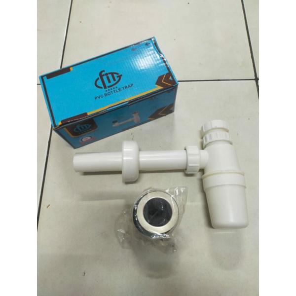 Sifon Botol PVC Afur Pembuangan Air Wastafel Plastik Sivon Plastik