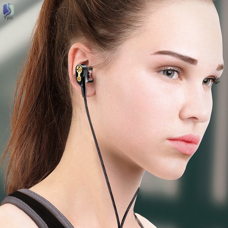 Headset Earphone In-Ear Driver Dynamic Bass Noise Isolation Microphone