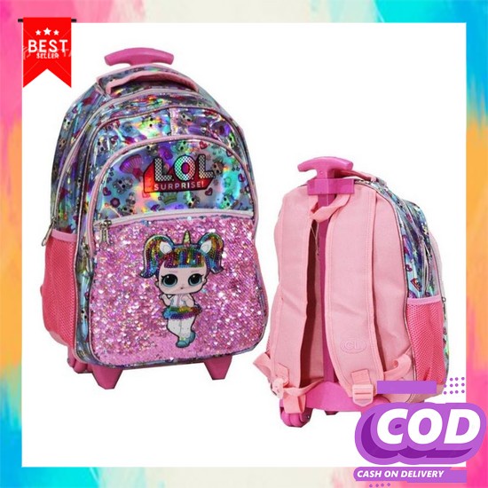 Gb-Tas Ransel Troli Anak Perempuan Sd Tas Ransel Troli Import Gratis K Promo Trolley Sd Hologram Seq