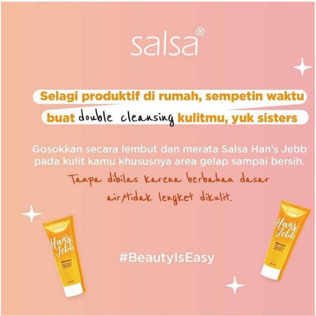 Salsa Hans Jebb Peeling Scrub Tanpa Bilas Pembersih Penghilang Daki