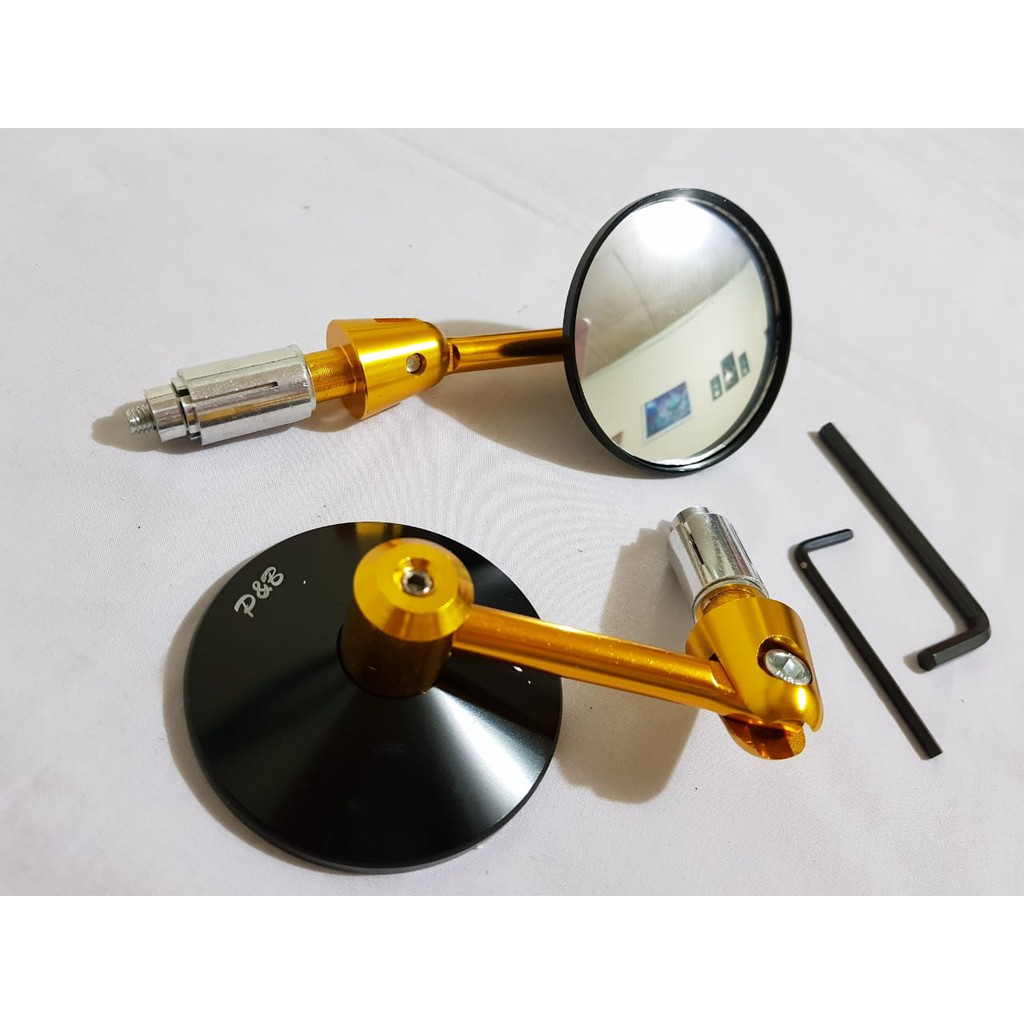 Spion Variasi Model Bulat Bar End Spion Jalu Bulat Mini Kaca cembung