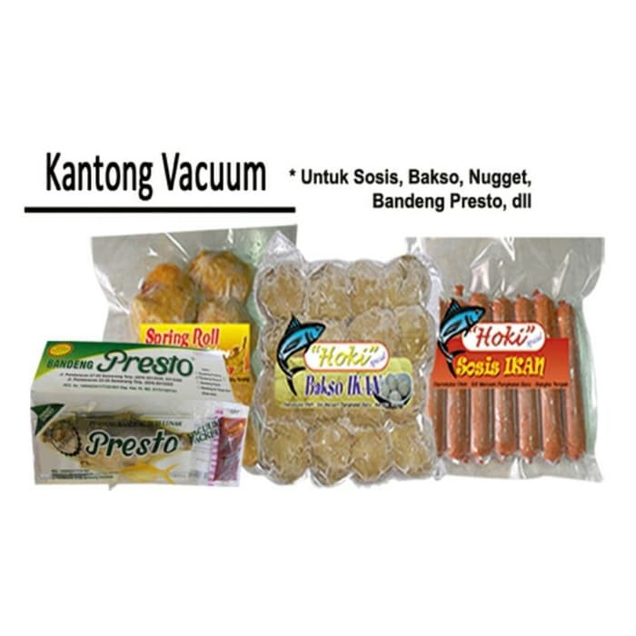 Plastik Nylon Vacuum Kemasan Nugget 20x20 cm