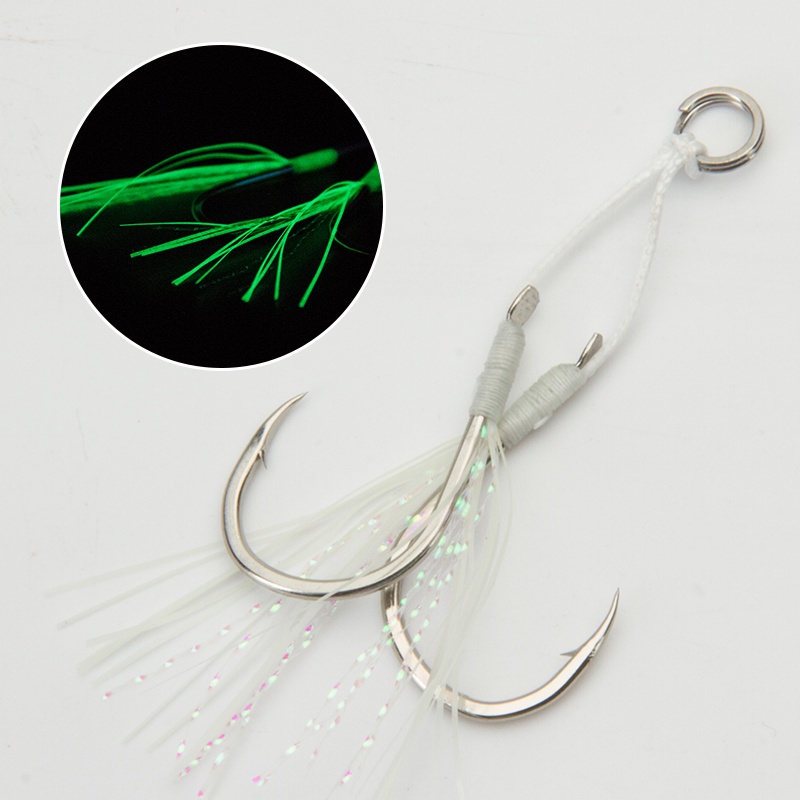 1pc Kail Pancing Luminous Bahan Carbon Steel Untuk Memancing Di Laut