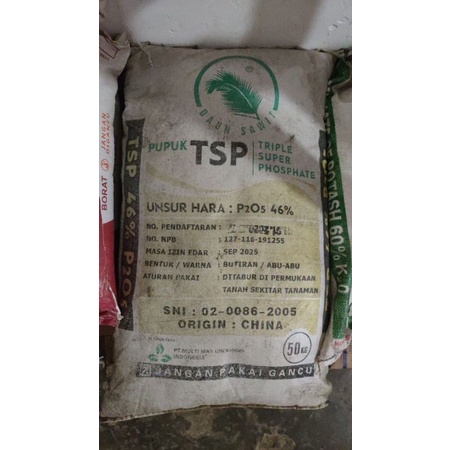 pupuk tsp daun sawit kemasan 50kg