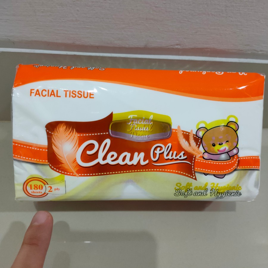 Clean Plus Facial Tissue 2 Ply 180 Sheet Kualitas Tissue NICE-2