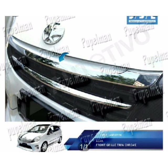 Aksesoris Agya 2013 - 2016 Front Grille Trim Garnish List Grill Bumper Mesin Gril Depan List Garnish