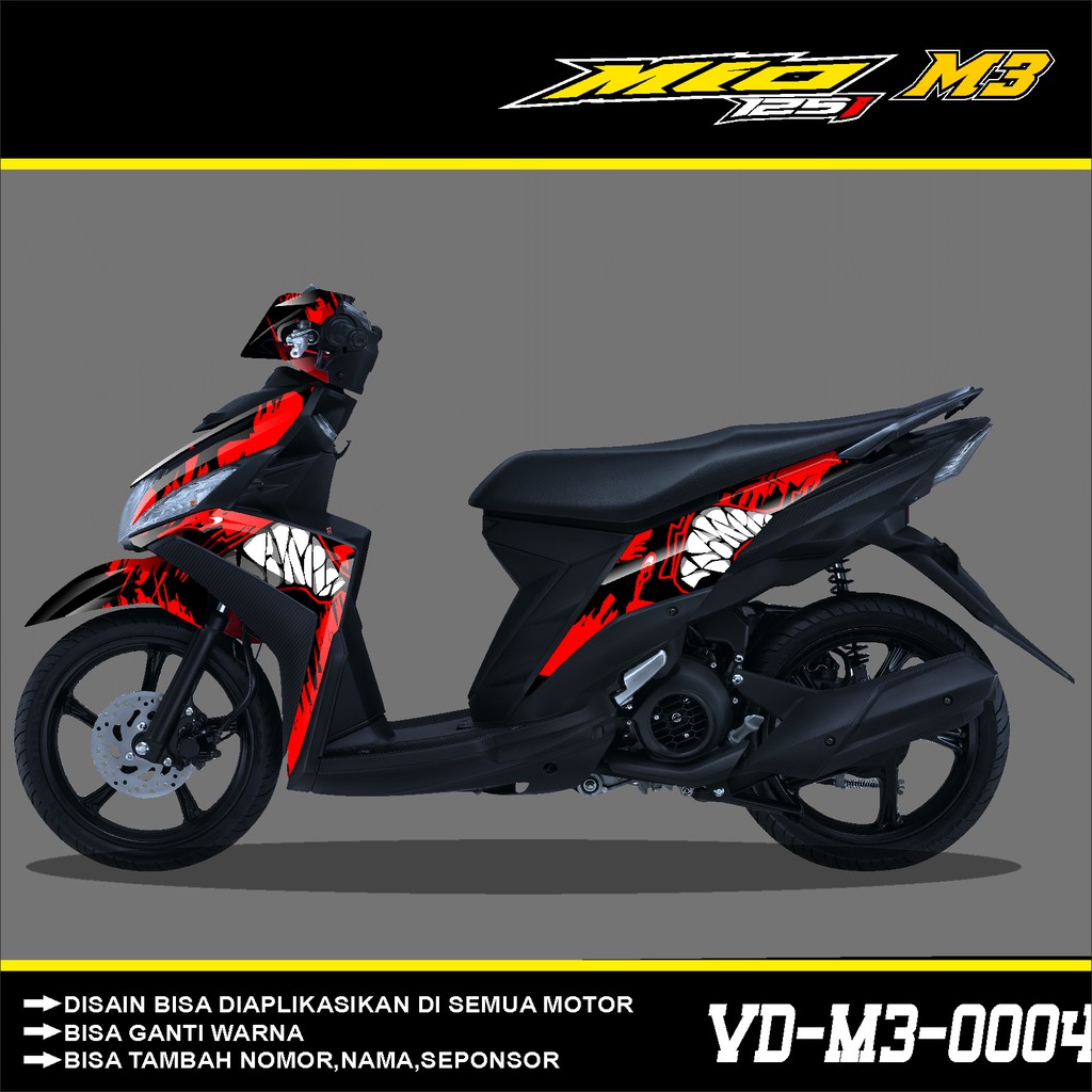 38 Modif Stiker Mio M3 Warna Hitam Terbaru KiaMedia