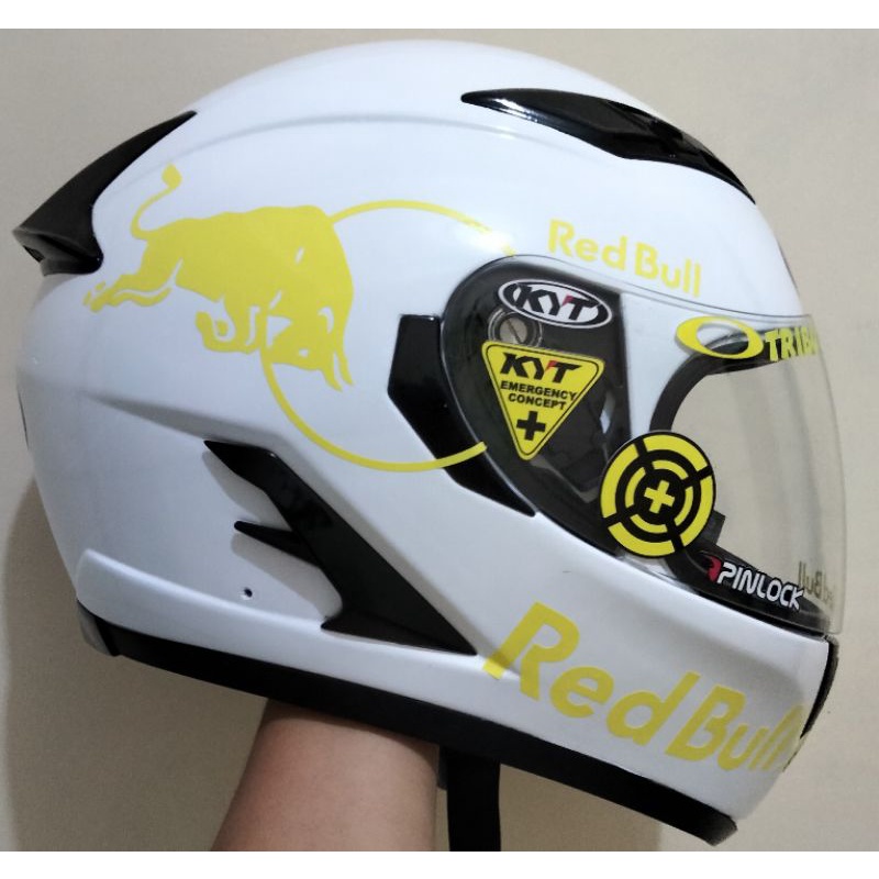 stiker helm red bull full set