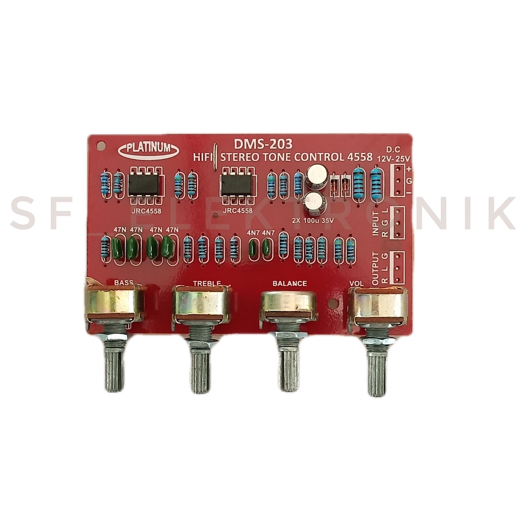 Kit Tone Control Hifi Stereo 4558 DMS-203